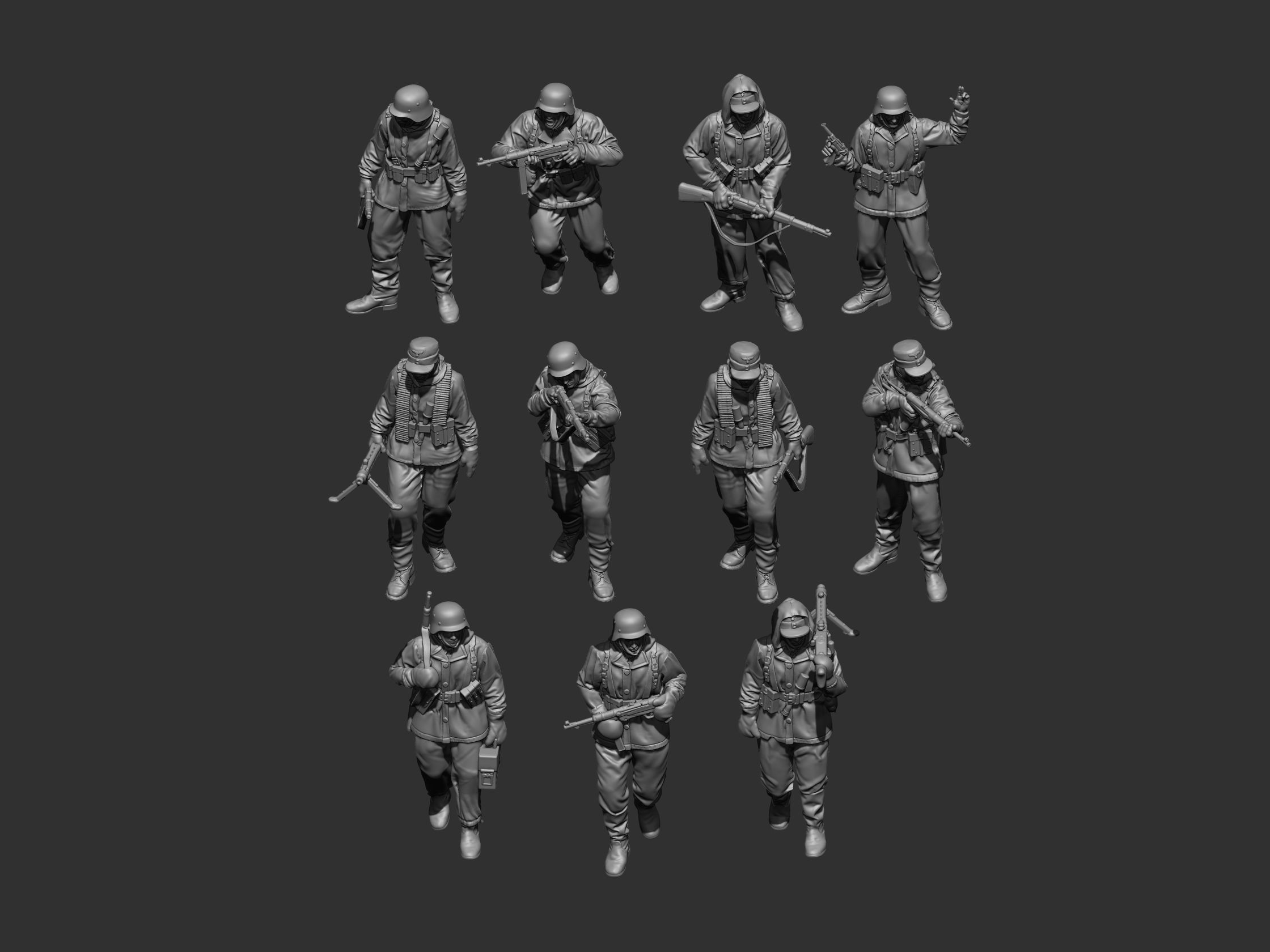 German winter soldiers ww2 3D print model_10