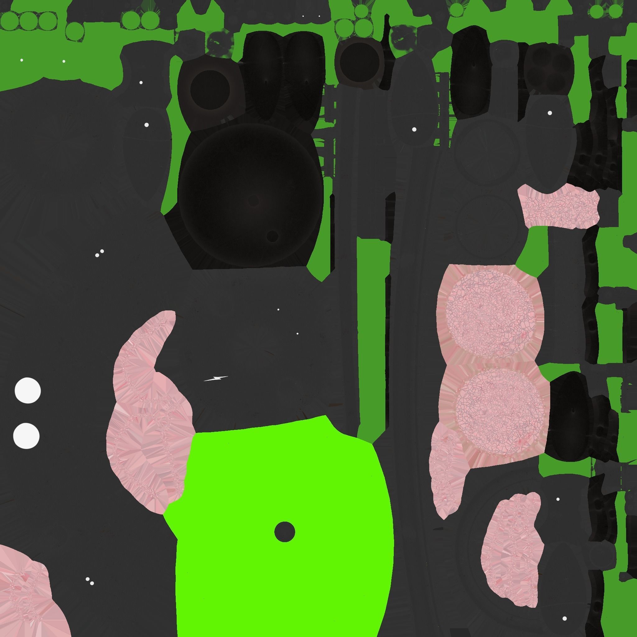 Brain Robot G10 Black Green - SciFi Character Design Low-poly 3D model_21