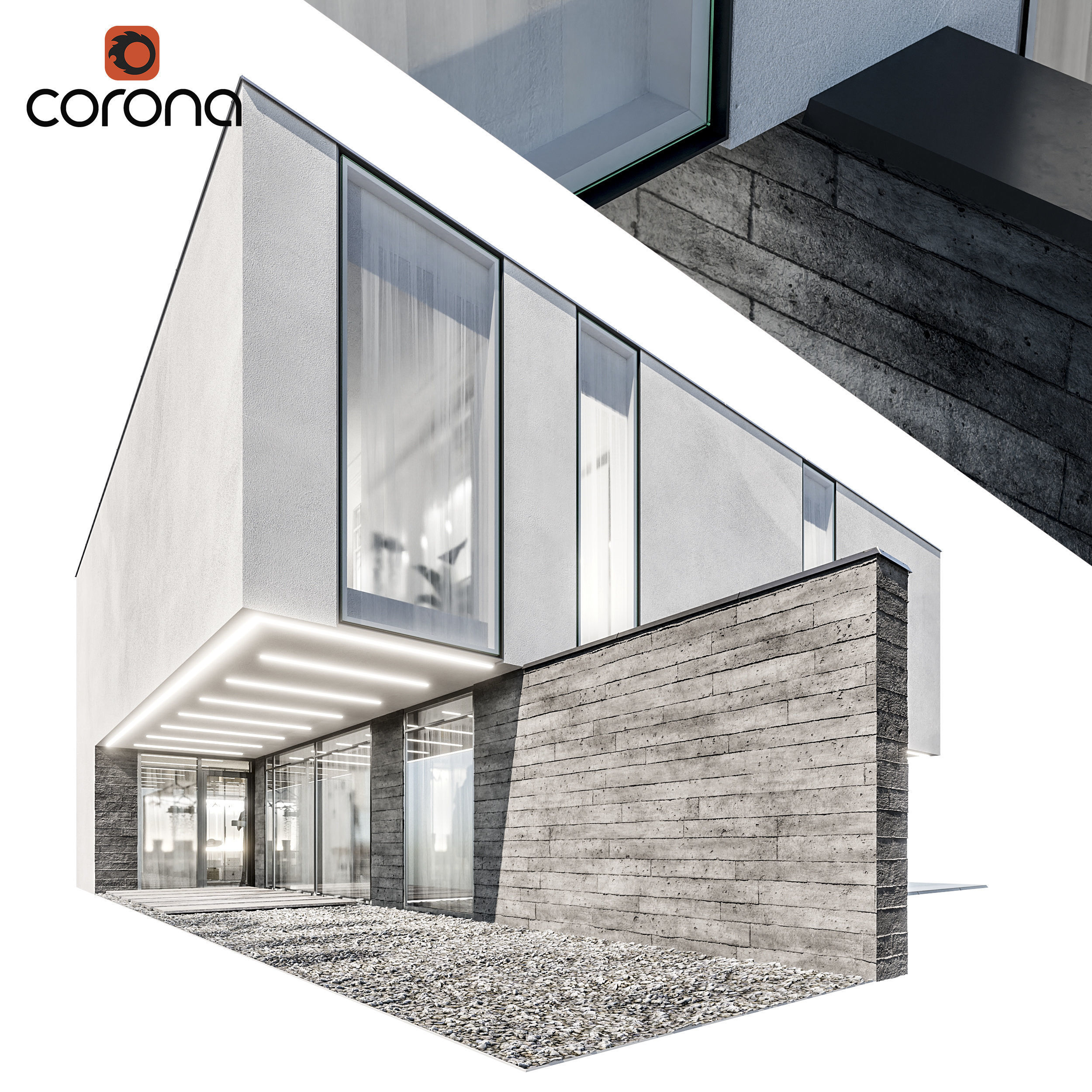 Vol 1 Modern houses collection - 17 different houses 3D model_12