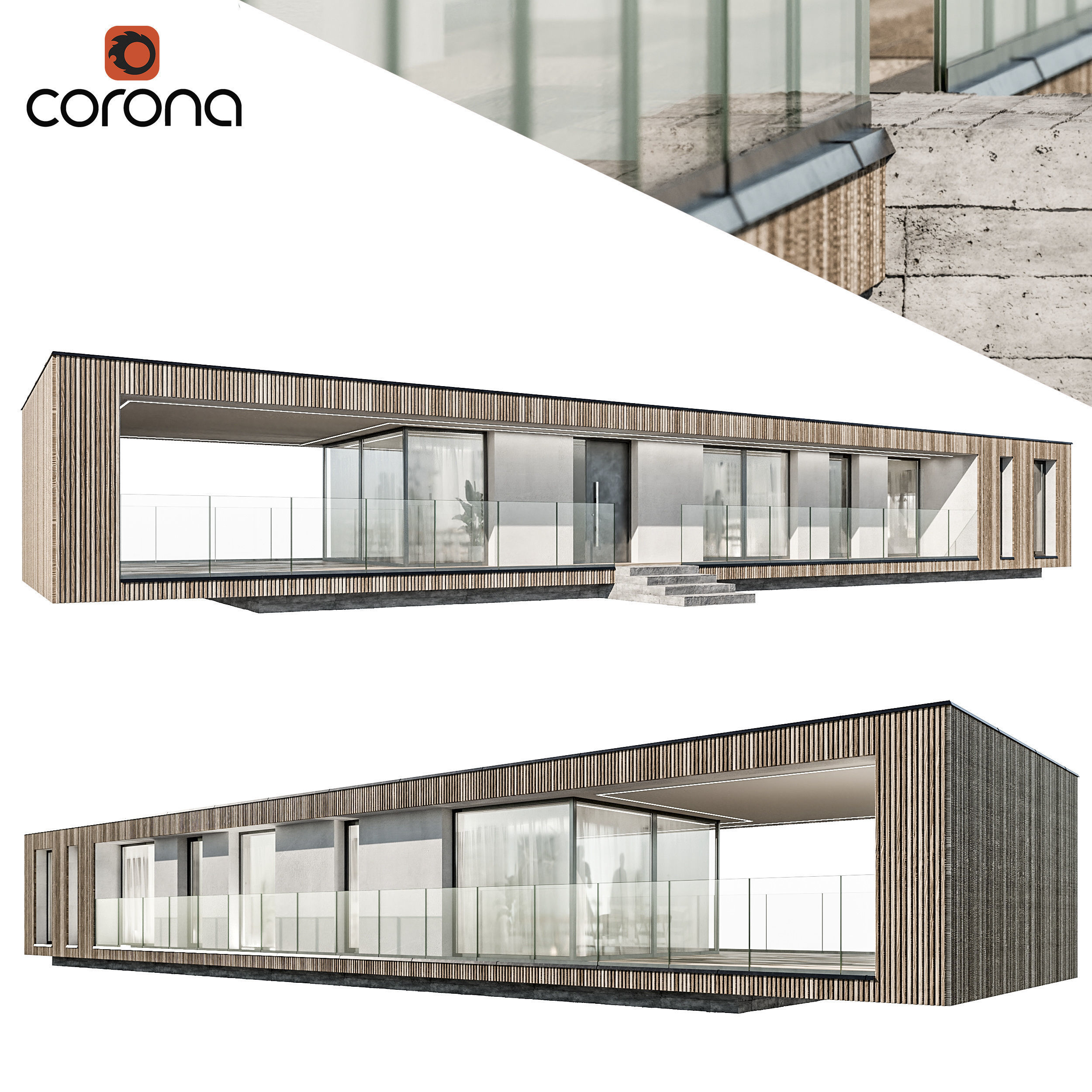 Vol 1 Modern houses collection - 17 different houses 3D model_16