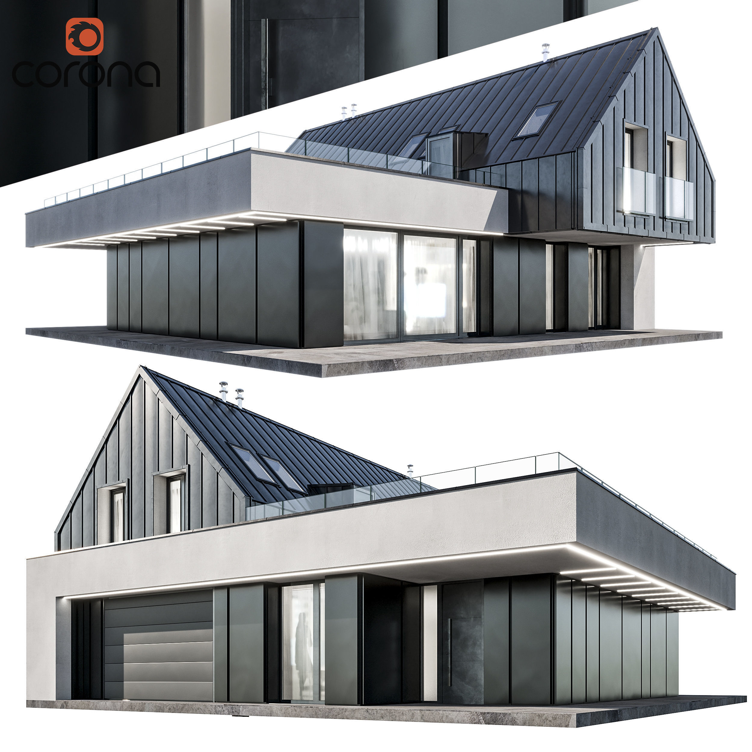 Vol 1 Modern houses collection - 17 different houses 3D model_10