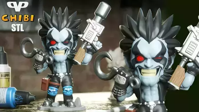 Lobo Chibi STL for 3D Printing ChibiSTL 3DXM