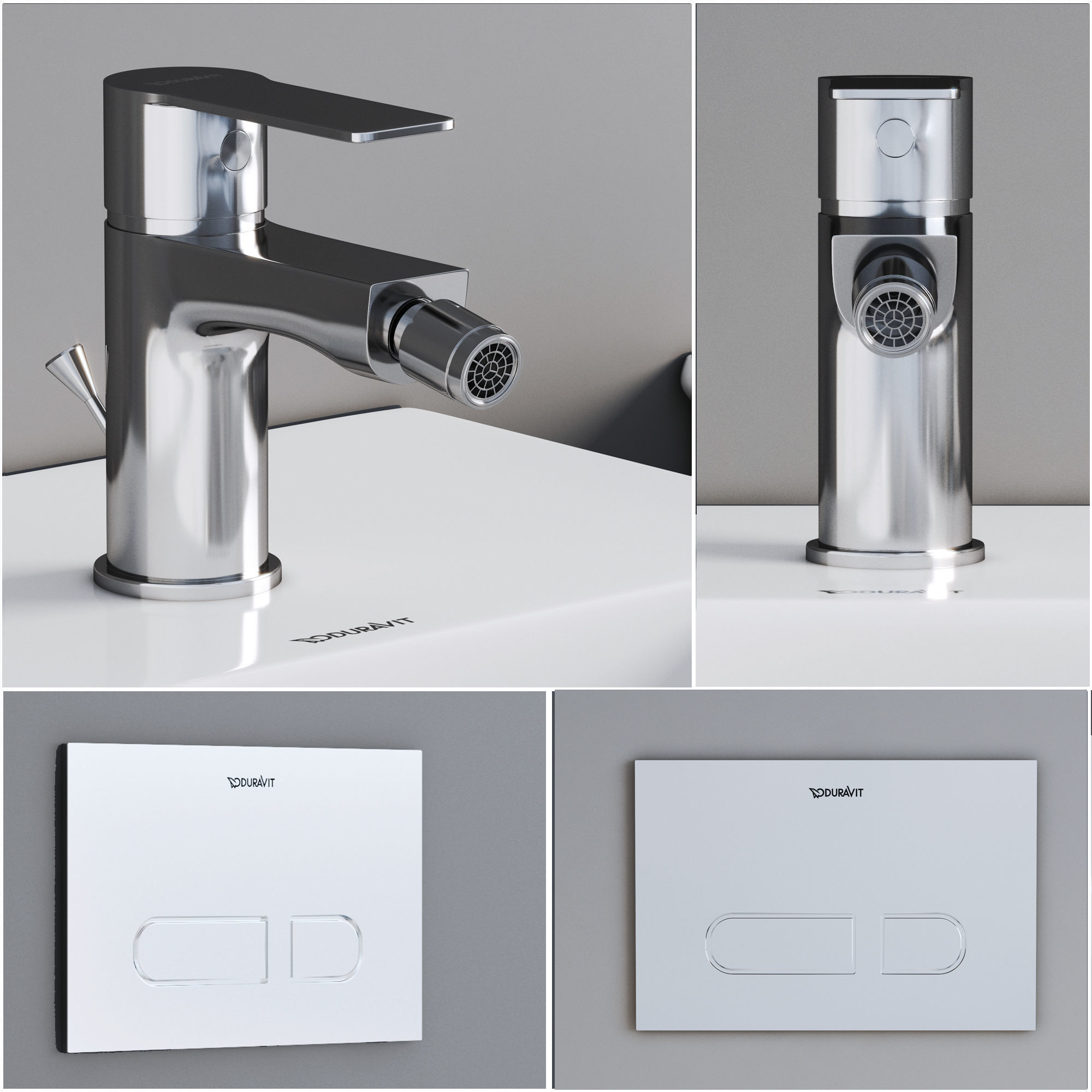 Duravit Darling New Toilet and Bidet 3D model_4