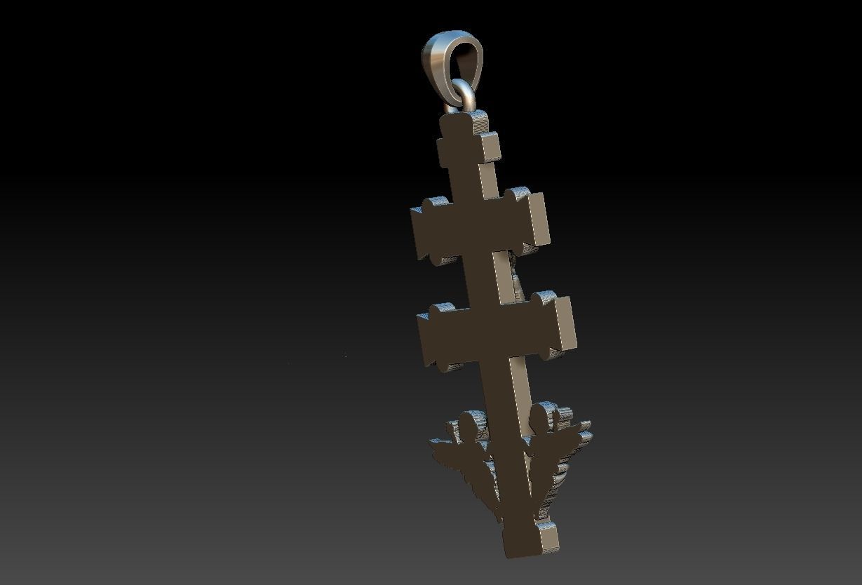 Cross Of Caravaca  Burgundy 3D print model_5