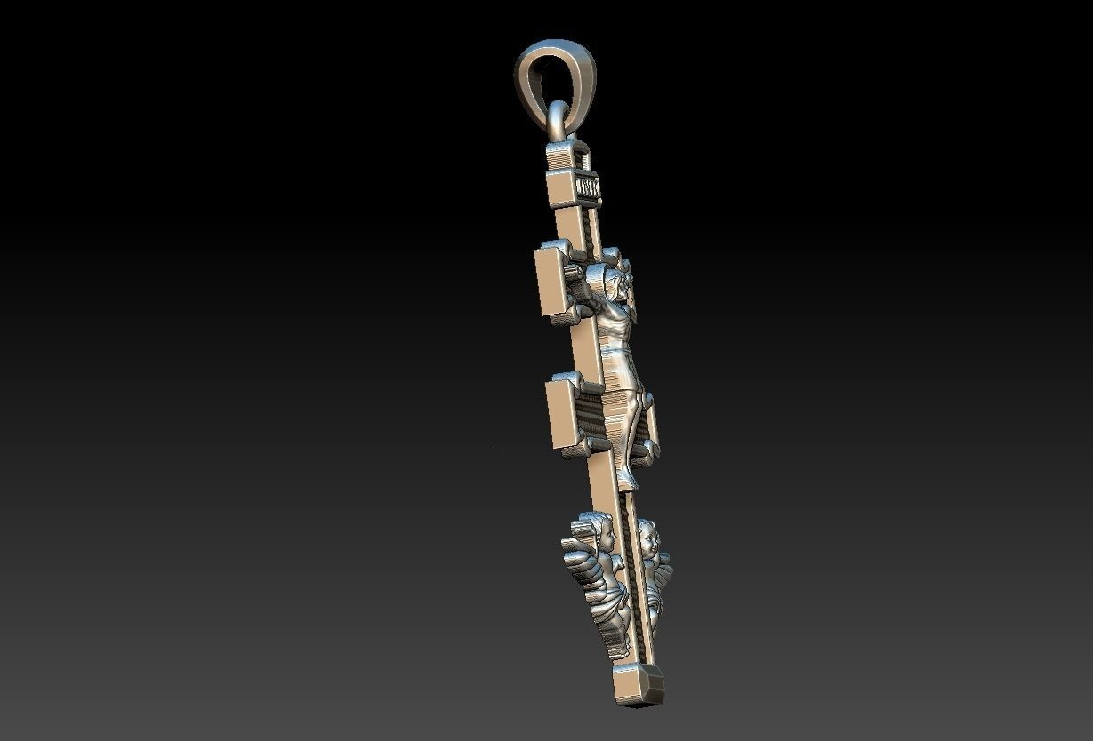 Cross Of Caravaca  Burgundy 3D print model_6