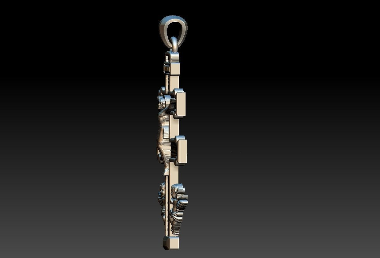 Cross Of Caravaca  Burgundy 3D print model_2