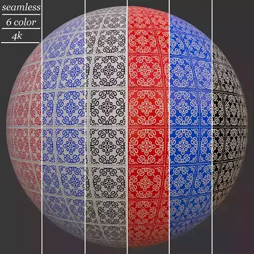 tile-6color-4k-seamless sphere Texture