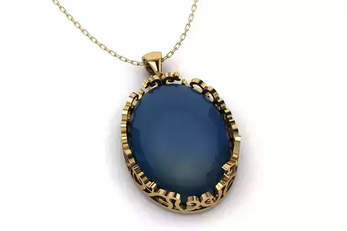 Sapphire Pendant P 037
