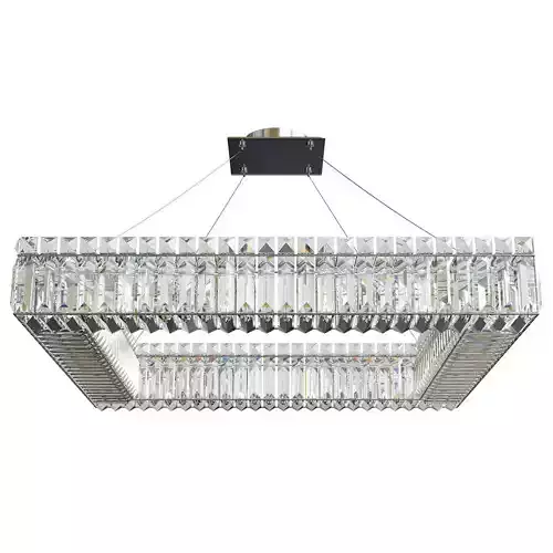 SPARKLING CRYSTAL BLOCK SQUARE CHANDELIER