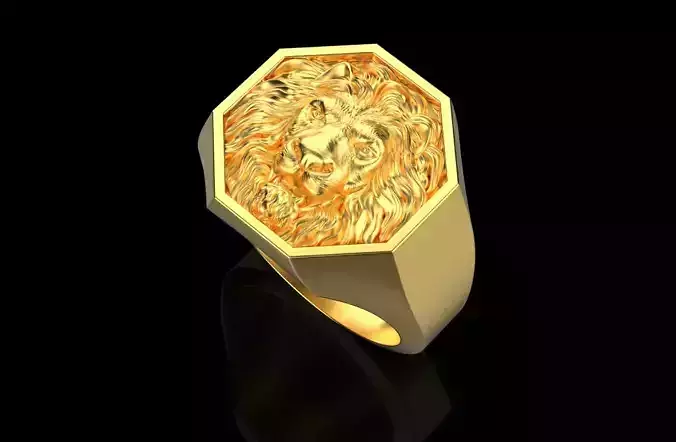 lion jewelry ring