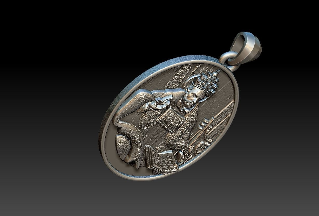Saint Peter Sao Pedro Medal  3D print model_12