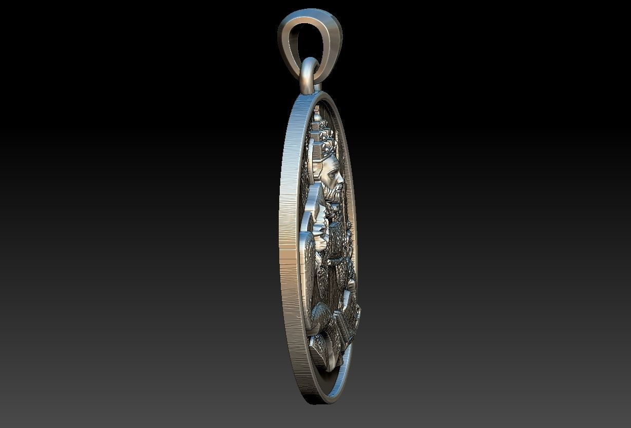 Saint Peter Sao Pedro Medal  3D print model_7