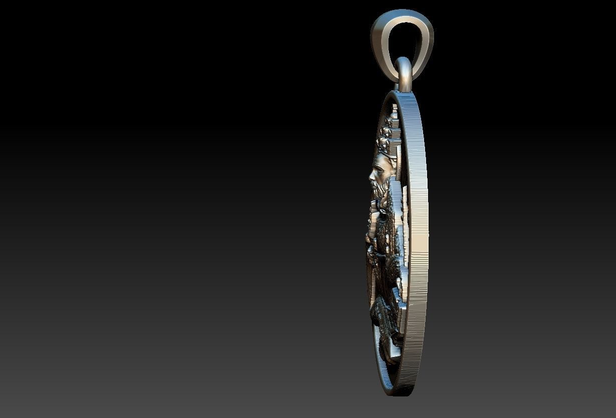 Saint Peter Sao Pedro Medal  3D print model_4