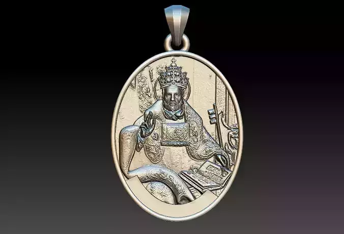 Saint Peter Sao Pedro Medal  3D print model