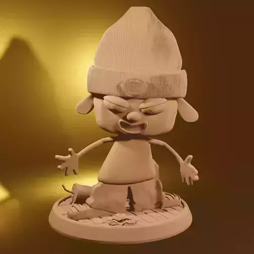 Parappa the Rapper - Figure and Base PRE-SUPPORTED Free 3D print model