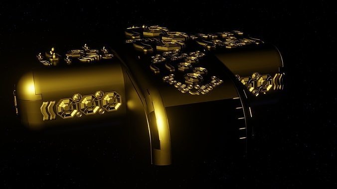 Spaceship coffee machine Low-poly 3D model