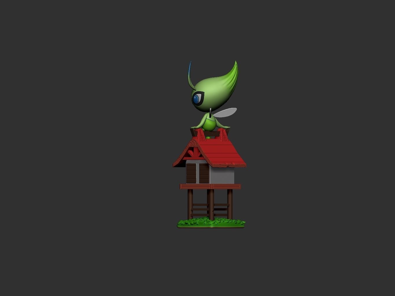 pokemon celebi 3D print model_5