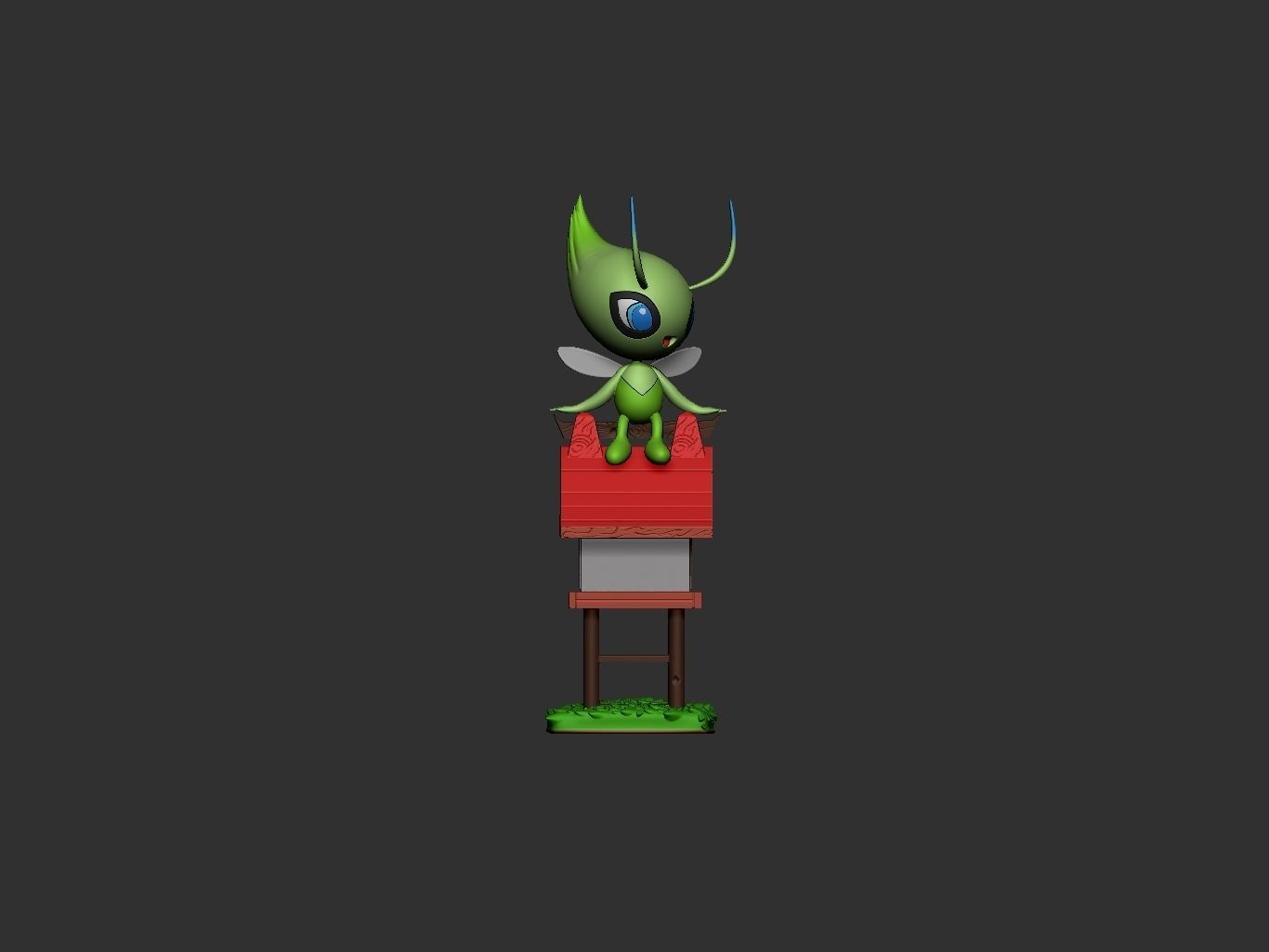 pokemon celebi 3D print model_8