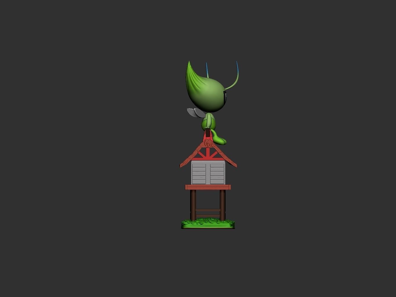 pokemon celebi 3D print model_12