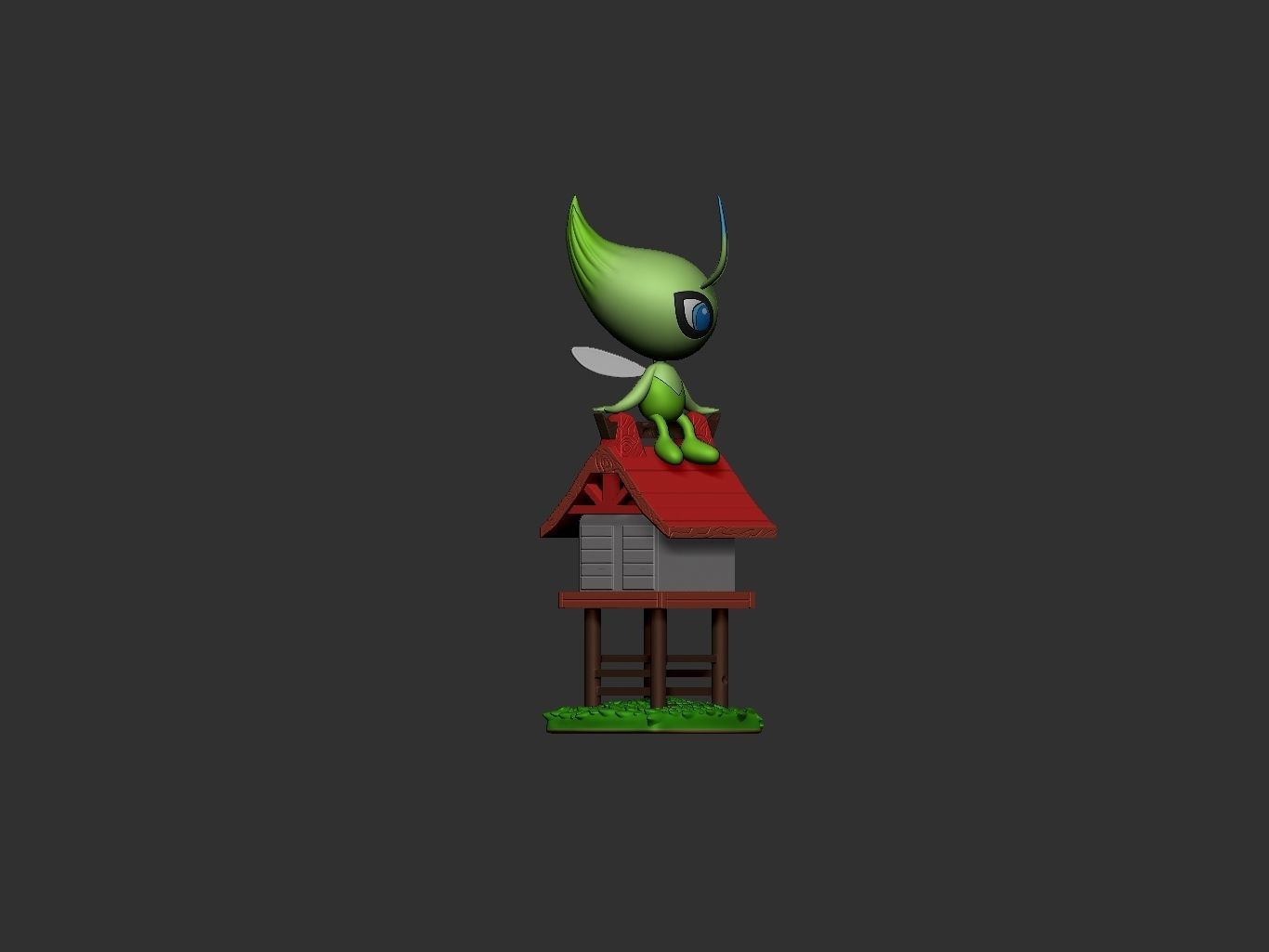 pokemon celebi 3D print model_10