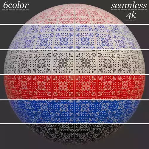 tile - 6color - 4k - seamless - set02 Texture
