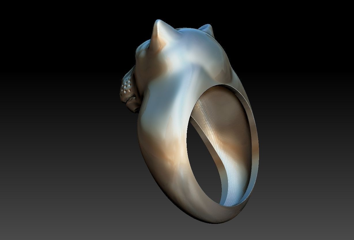 Pantera Ring  3D print model_6