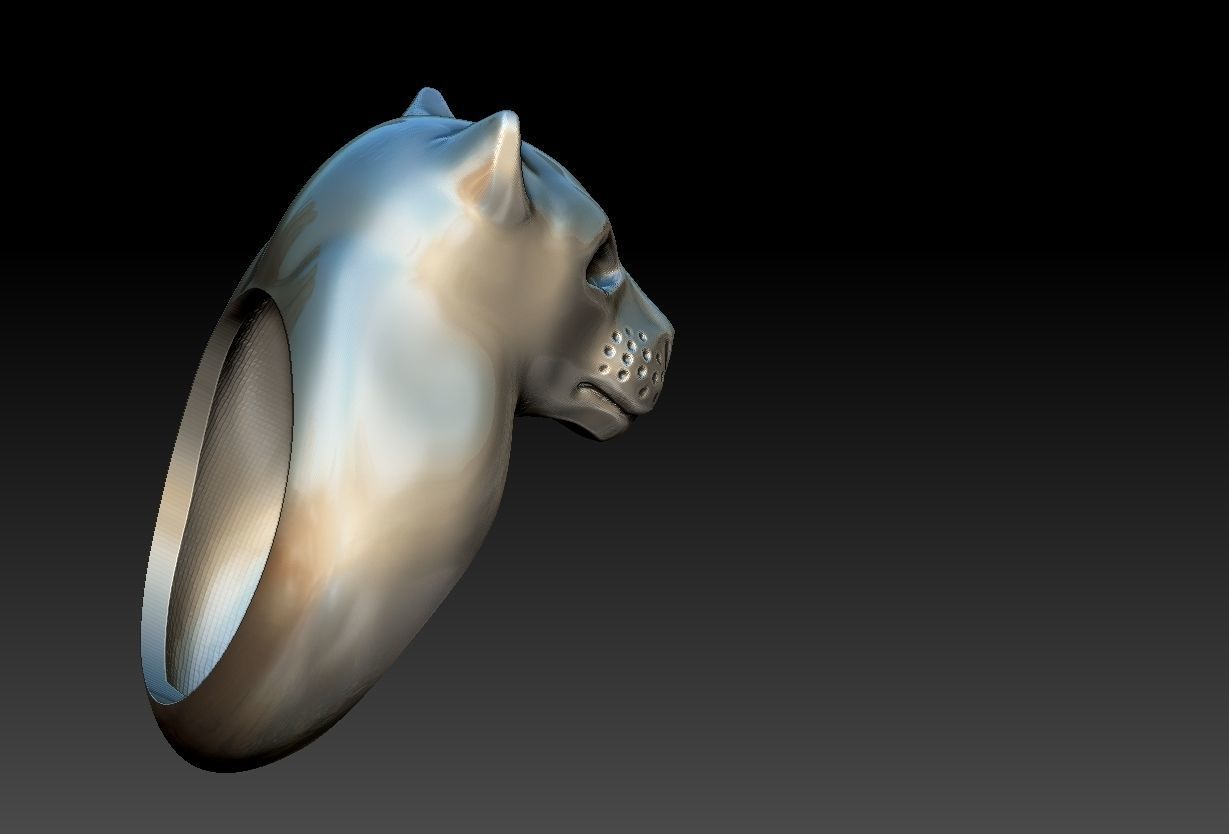 Pantera Ring  3D print model_3