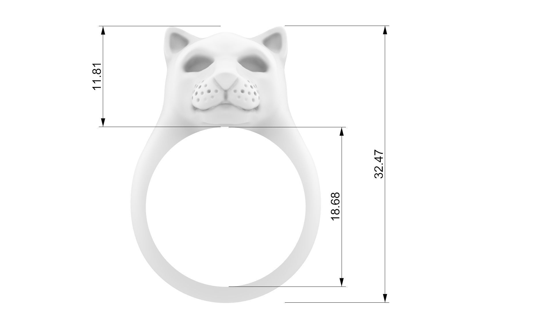 Pantera Ring  3D print model_8