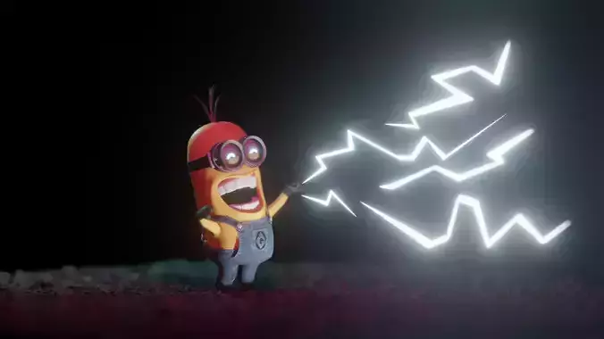 Kevin Minion rigged and textured 3D model