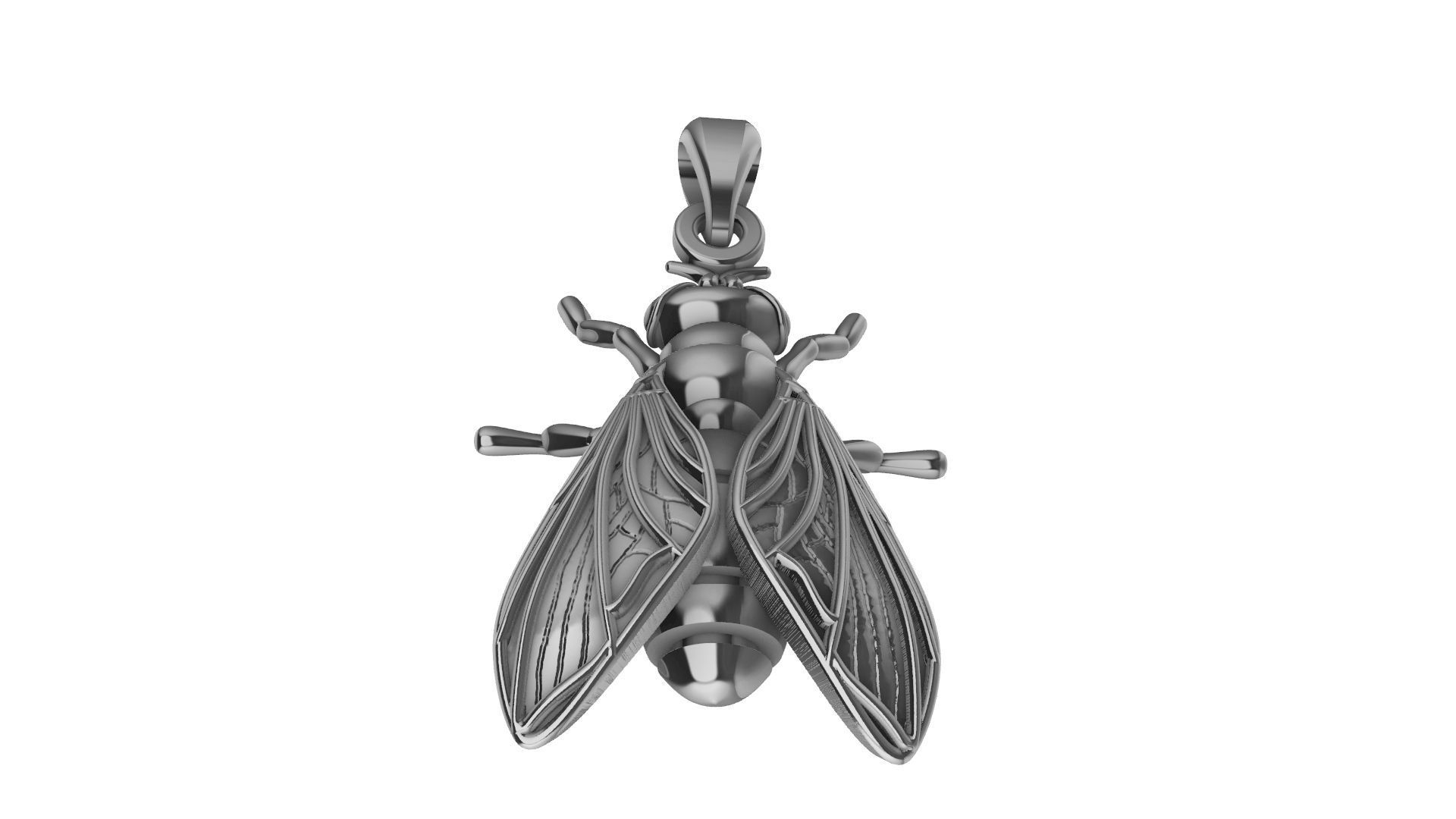 Fly Pendant 3D print model_8