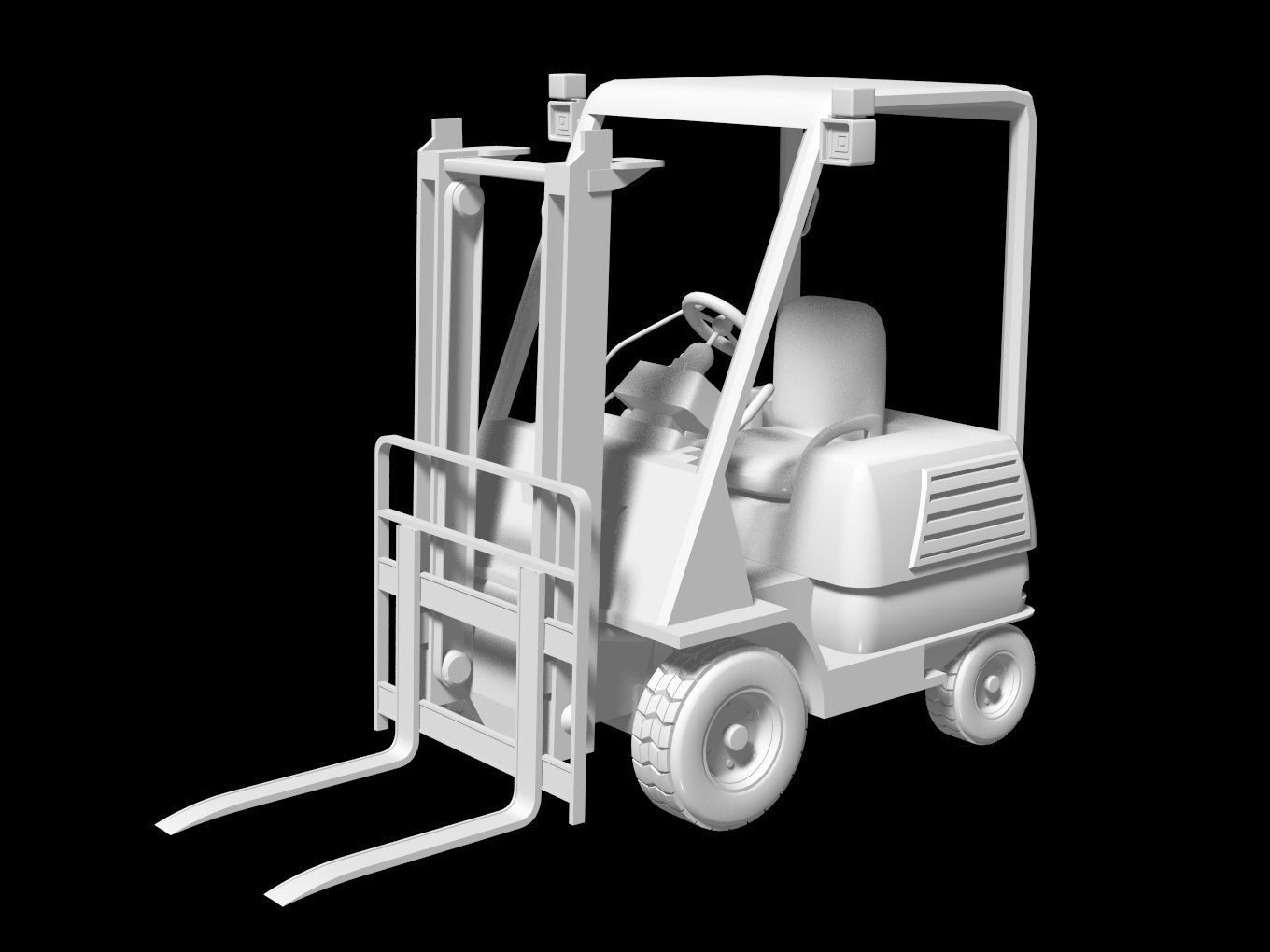 forklift truck 3D model_7