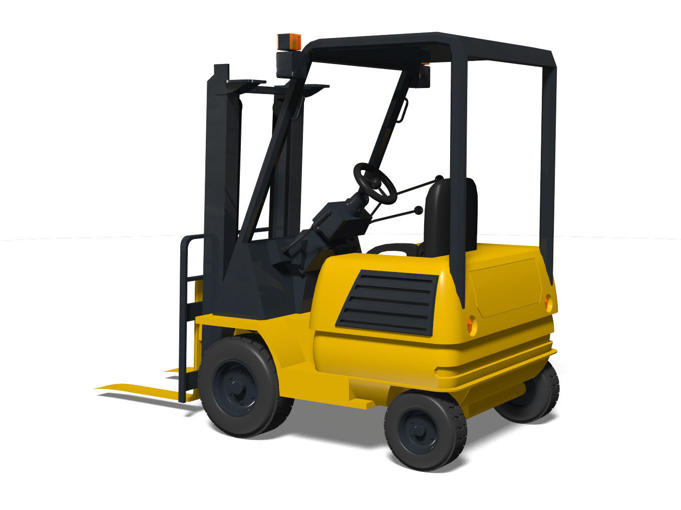 forklift truck 3D model_1