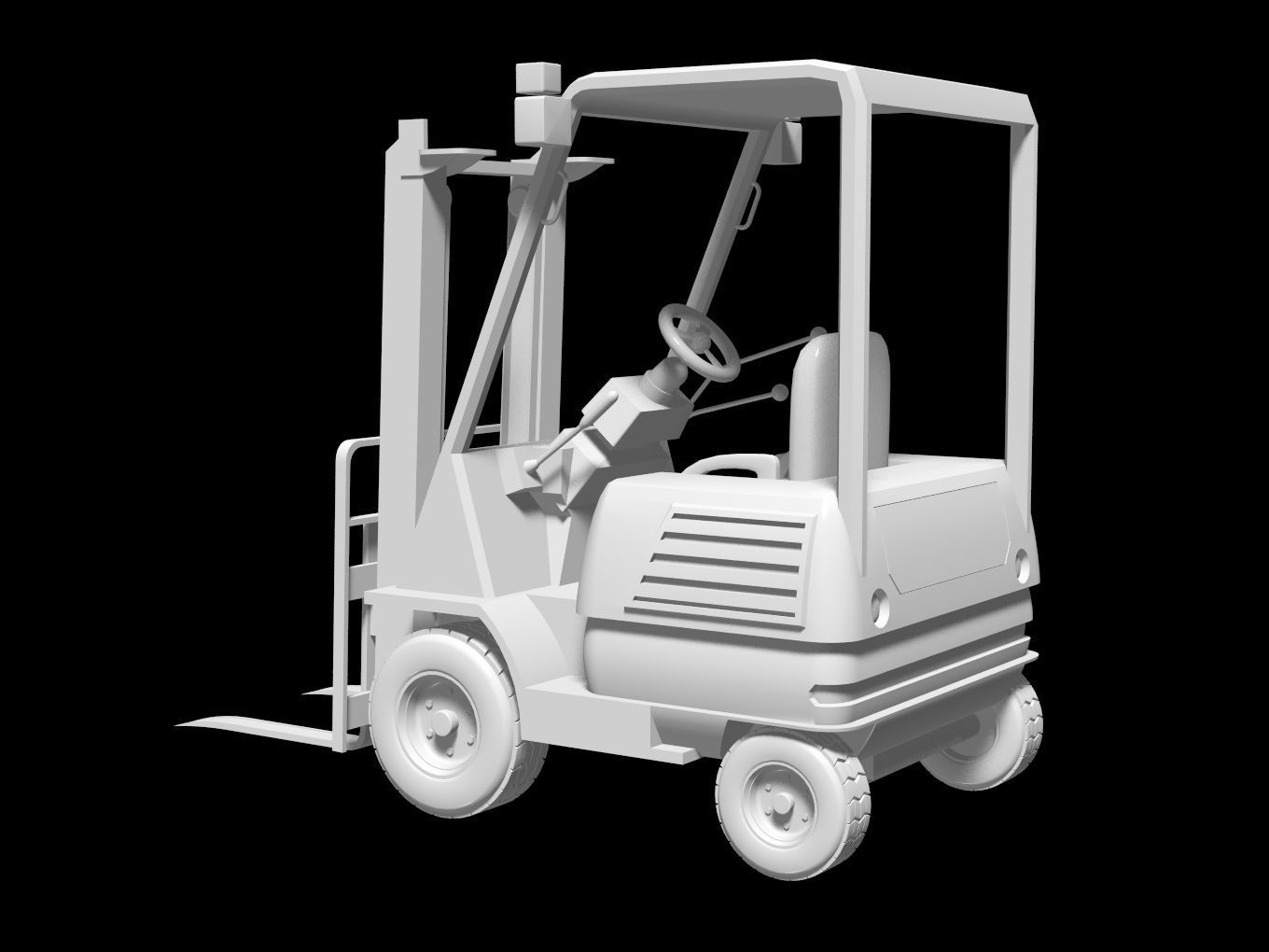 forklift truck 3D model_8