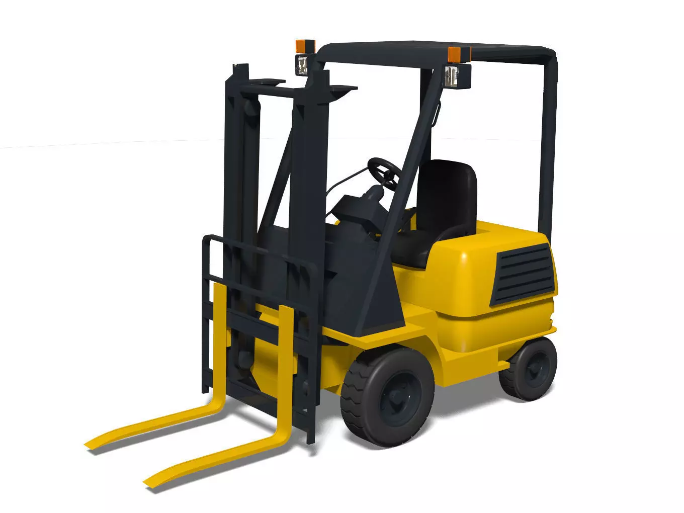 forklift truck 3D model_0