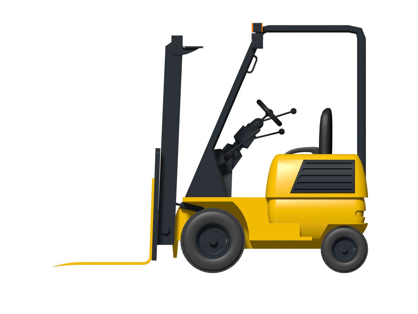 forklift truck 3D model_4