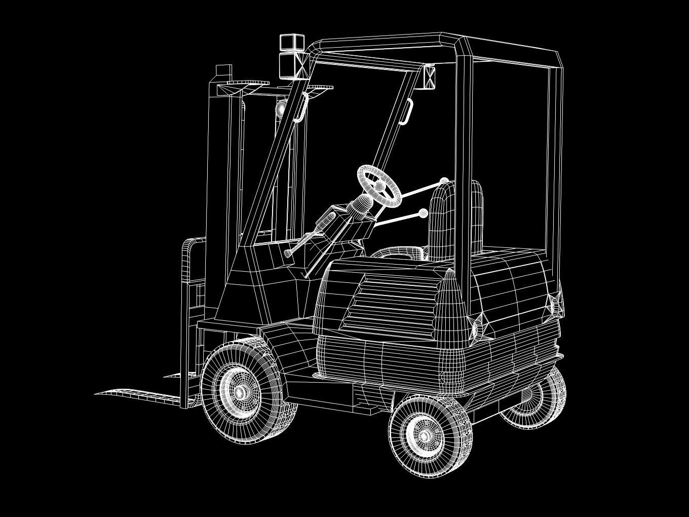 forklift truck 3D model_10