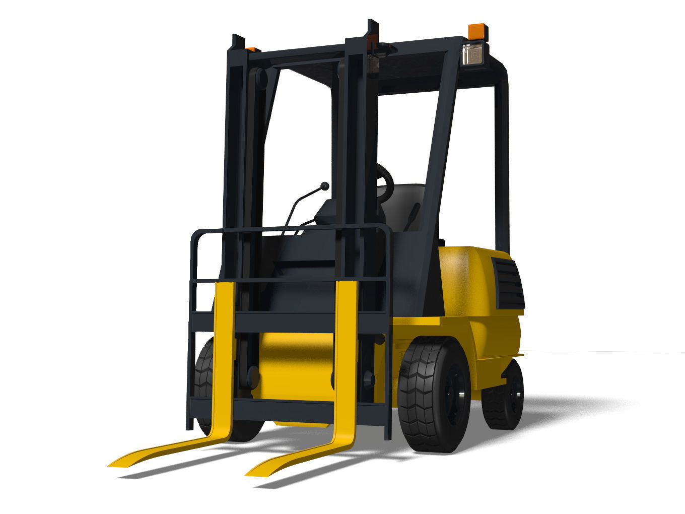 forklift truck 3D model_2