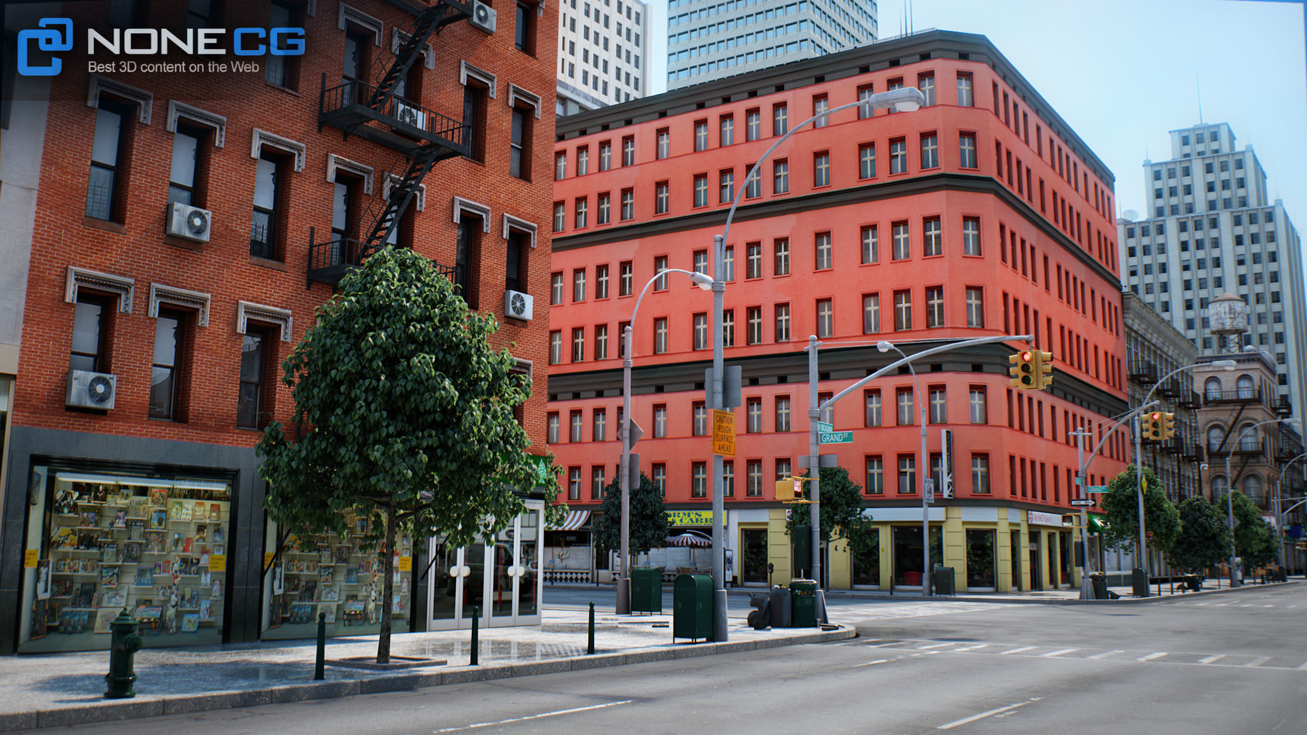 NYC - 4 Blocks - 31 Buildings V2 Low-poly 3D model_31