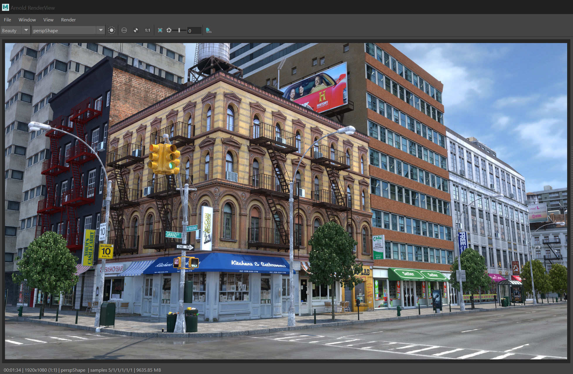 NYC - 4 Blocks - 31 Buildings V2 Low-poly 3D model_19