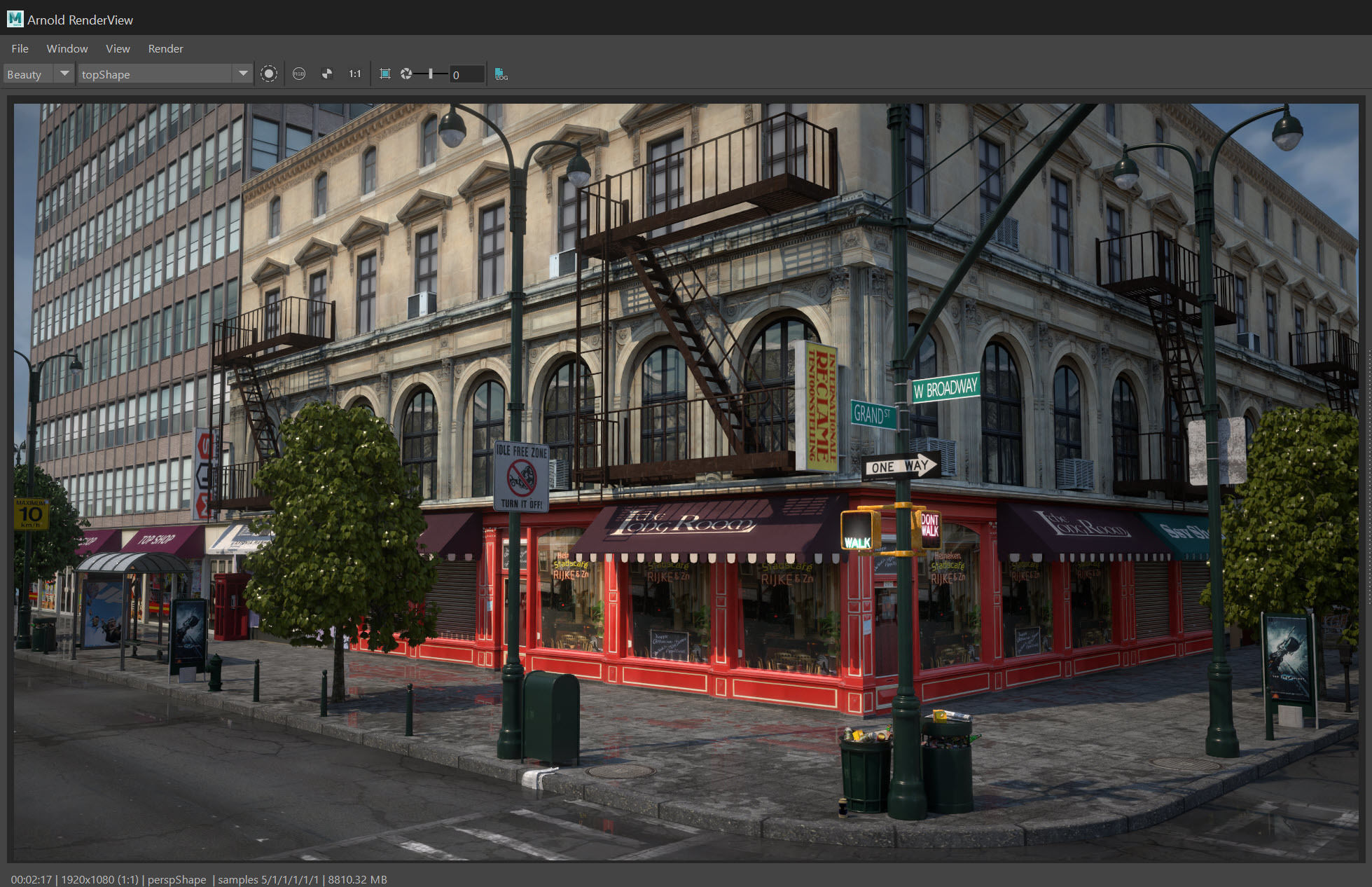 NYC - 4 Blocks - 31 Buildings V2 Low-poly 3D model_33