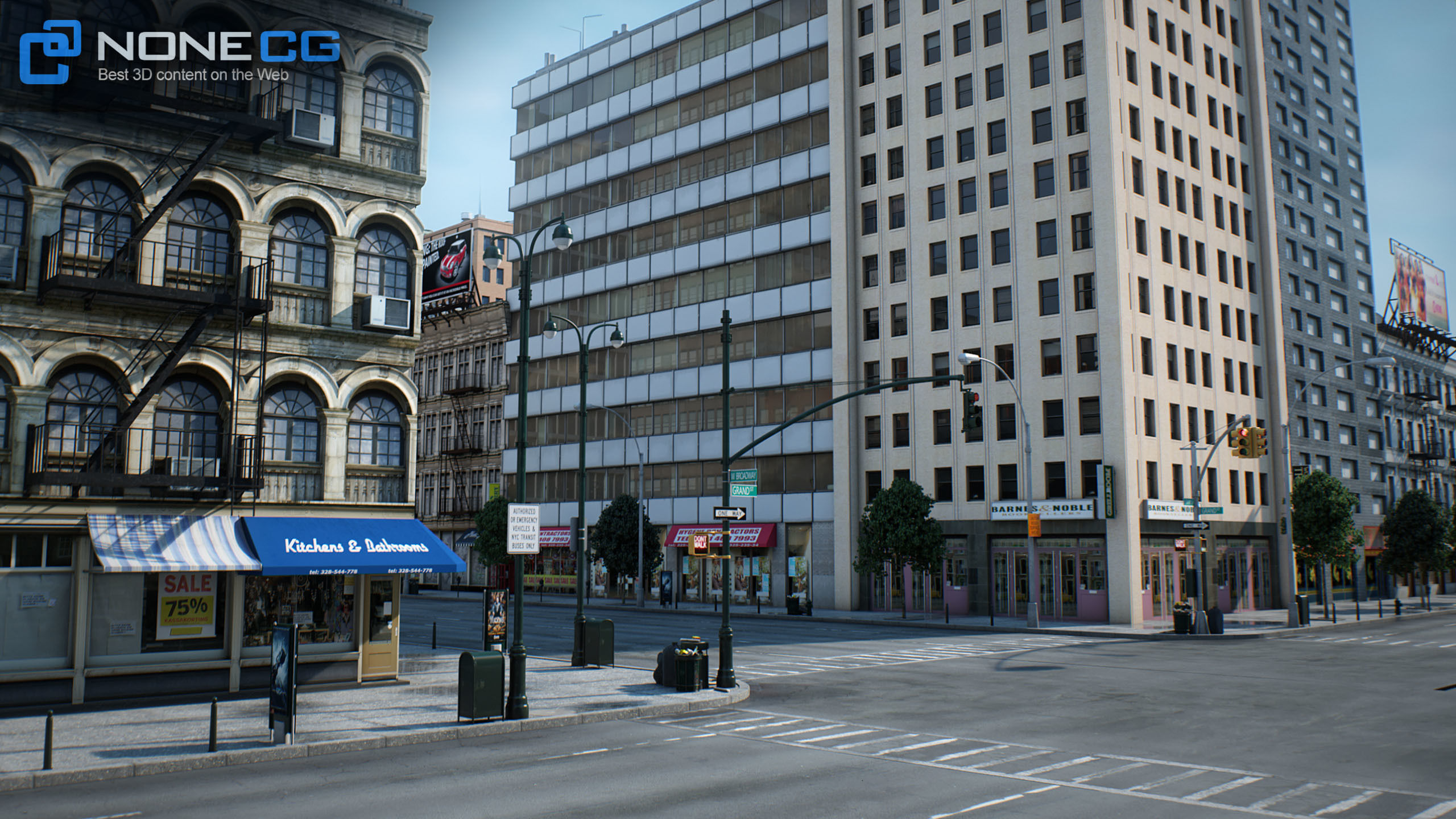 NYC - 4 Blocks - 31 Buildings V2 Low-poly 3D model_40