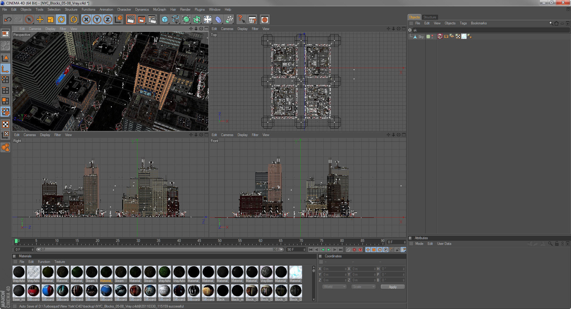 NYC - 4 Blocks - 31 Buildings V2 Low-poly 3D model_14