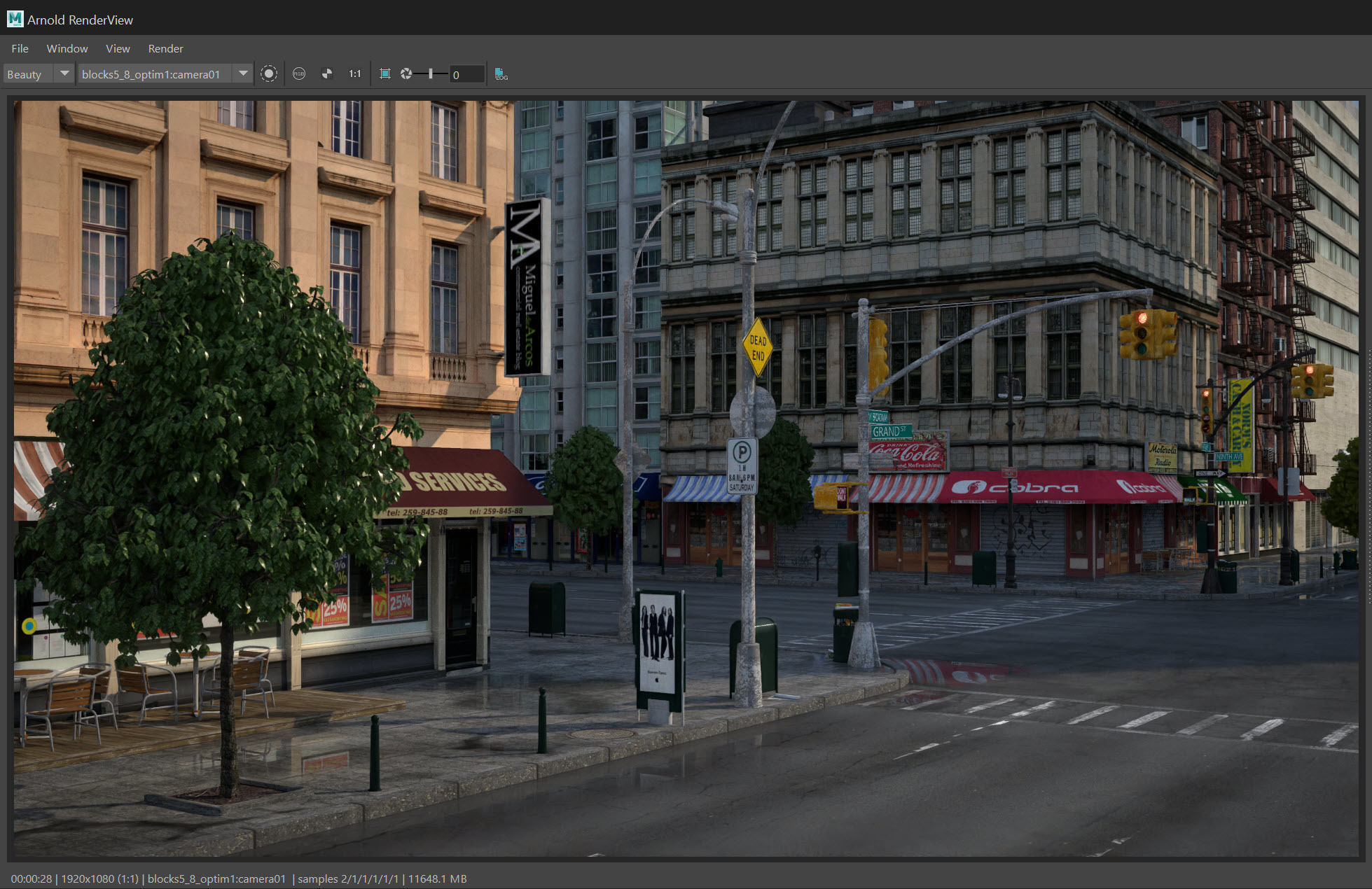 NYC - 4 Blocks - 31 Buildings V2 Low-poly 3D model_35