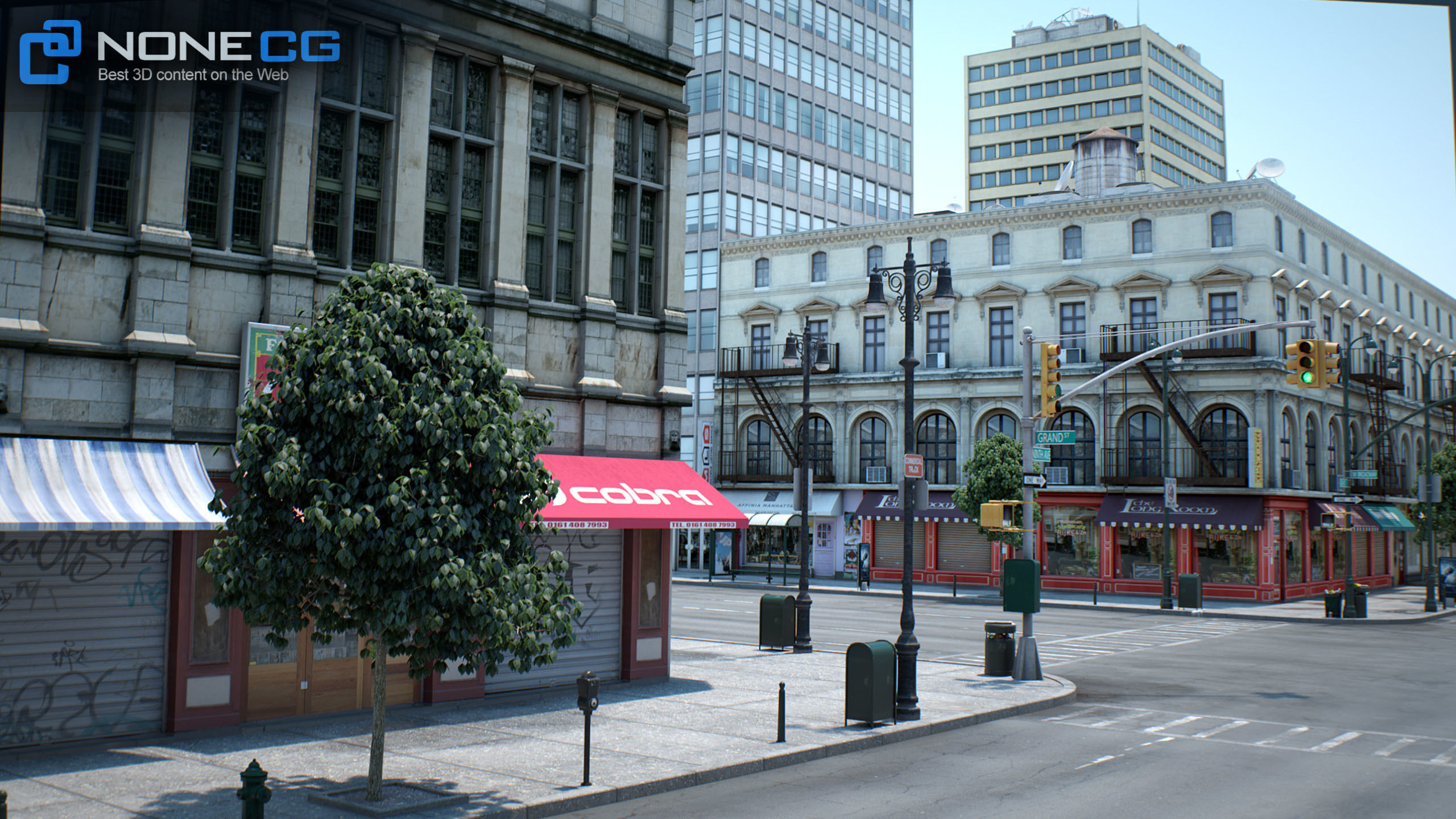 NYC - 4 Blocks - 31 Buildings V2 Low-poly 3D model_22