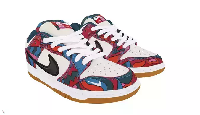 Nike SB Dunk Low Pro Parra Abstract Art 2021 3D model