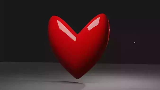 Heart Low-Poly  Model for Happiness - Games ready