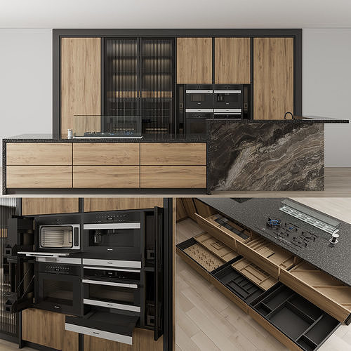 Kitchen plus Cabinet Storage 002 3D model