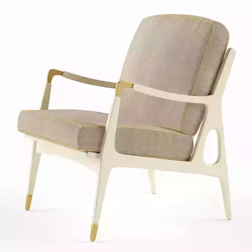 Cream cloth armchair
