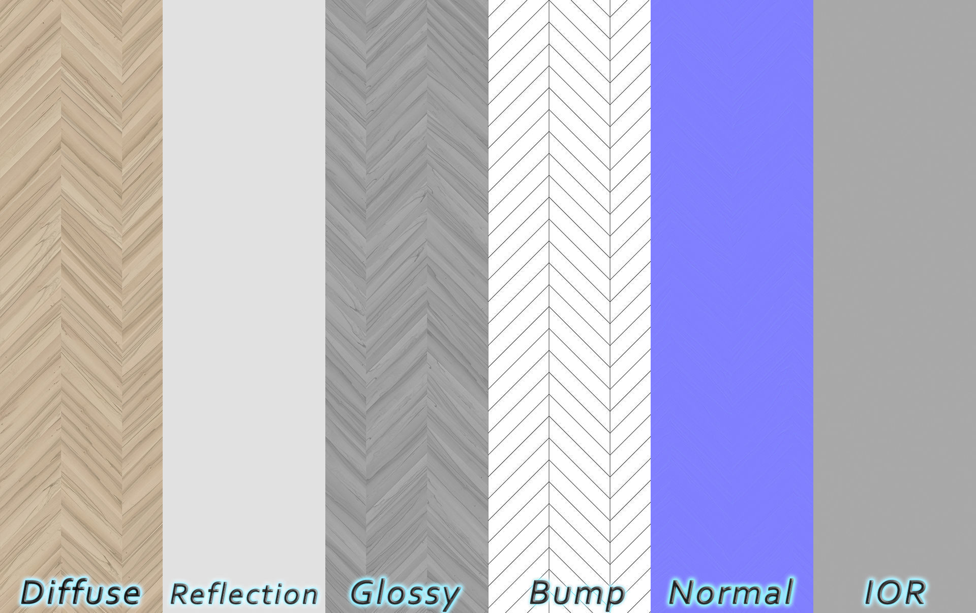 Parquet - Laminate - Wooden floor 4 in 1 3D model_6