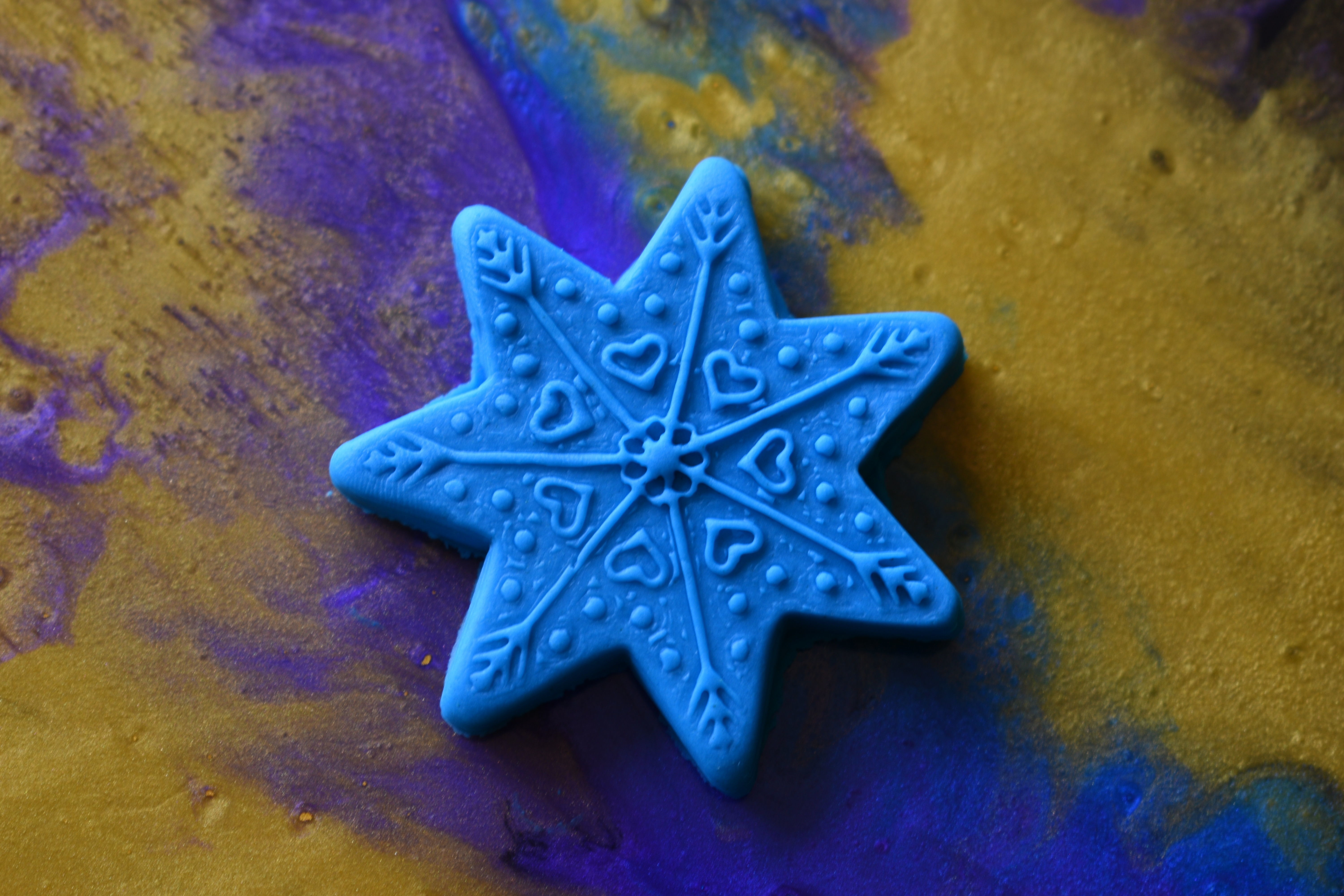 Cookie Cutter - Star with arrows and  hearts  3D print model_3